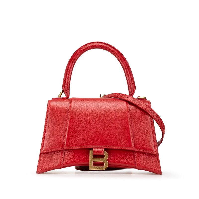 Balenciaga Our Glass 2-Way Shoulder Bag Red Leather