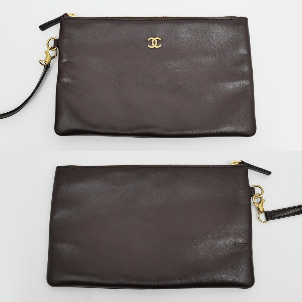 Chanel 22 Small Handbag Bordeaux GL Calfskin Chain with Shoulder Pouch Purple — view 7