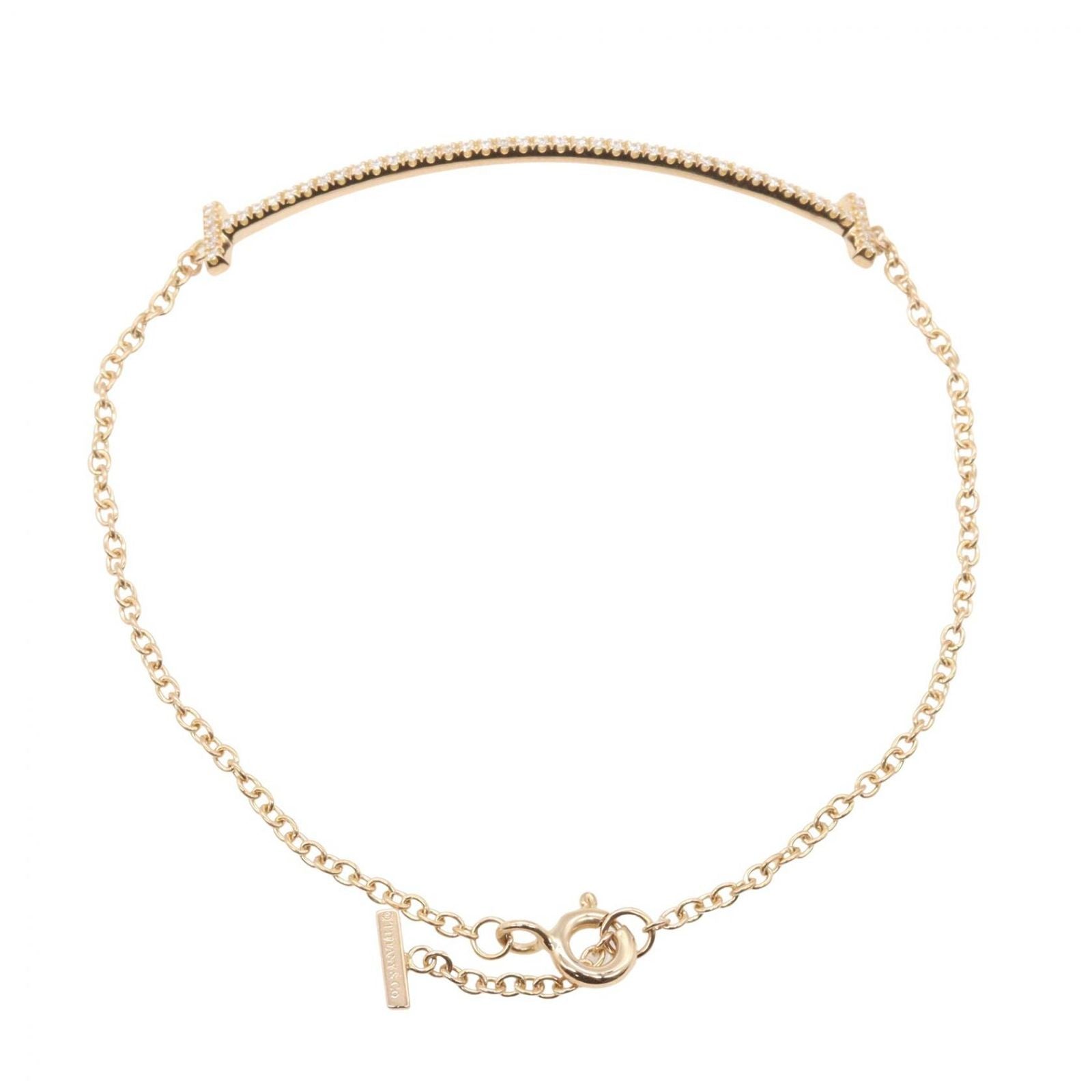 Tiffany & Co Bracelet T Smile Diamond 16.5 cm 18k Pink Gold — view 2