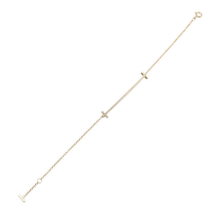 Tiffany & Co Bracelet T Smile Diamond 16.5 cm 18k Pink Gold — view 3