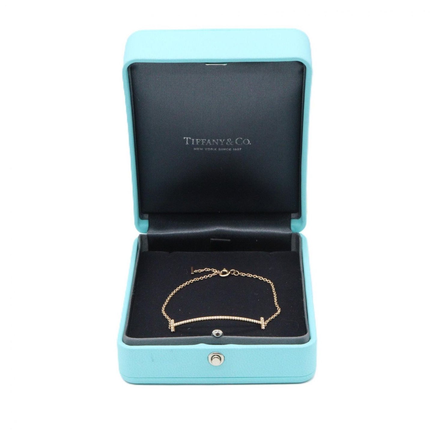 Tiffany & Co Bracelet T Smile Diamond 16.5 cm 18k Pink Gold — view 7