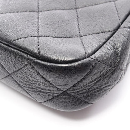 Chanel Shoulder Bag Quilted Black Leather Small Flap Chain — view 7