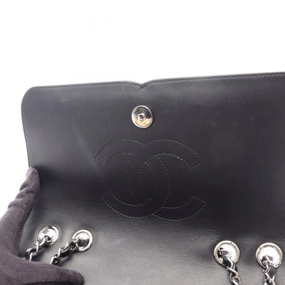 Chanel Shoulder Bag CC Filigree Red Black Fabric Leather CC Quilted Chain — view 7