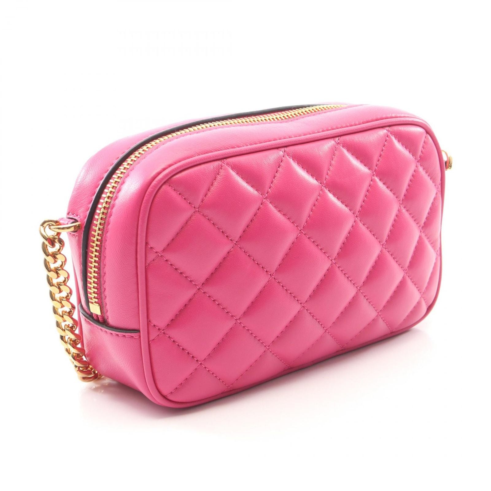 Versace Shoulder Bag Medusa Quilted Magenta Leather Mini — view 2