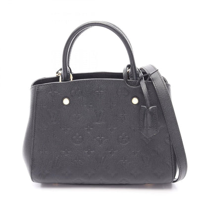 Louis Vuitton Handbag Montaigne BB 2-Way Noir Leather Montigne BB