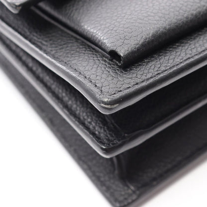 Saint Laurent Paris Shoulder Bag Sunset Black Leather — view 9
