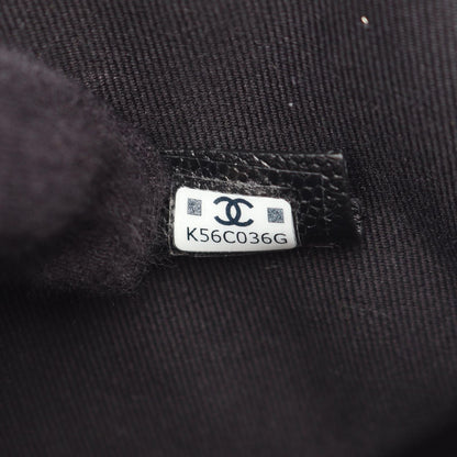 Chanel Clutch Quilted Black Caviar Leather — view 5