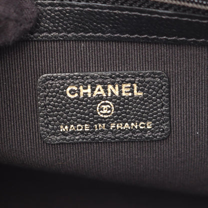 Chanel Clutch Quilted Black Caviar Leather — view 4