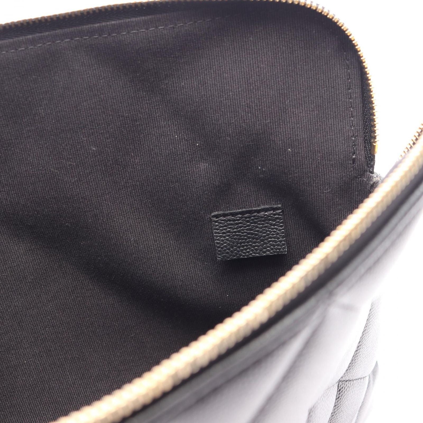 Chanel Clutch Quilted Black Caviar Leather — view 6