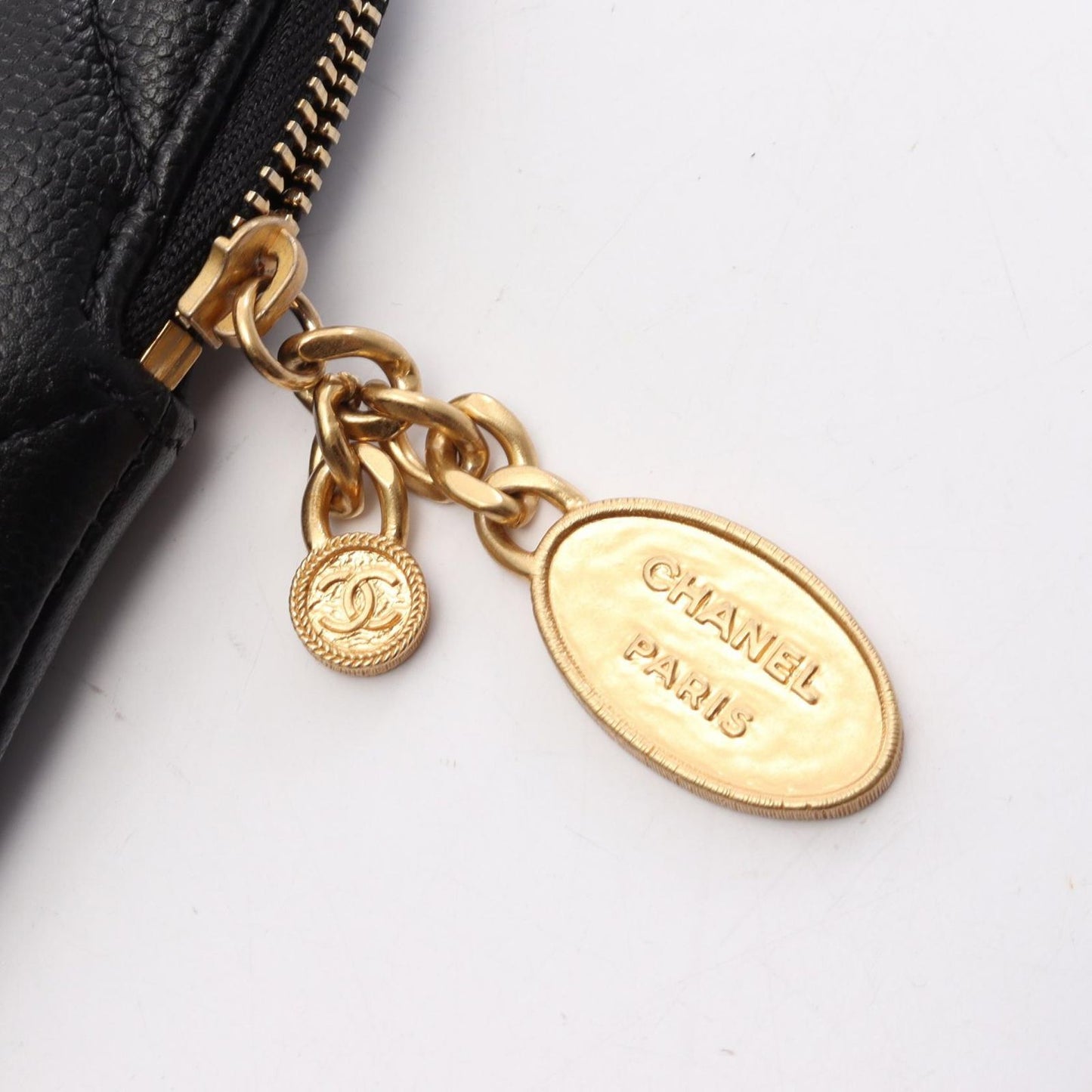 Chanel Clutch Quilted Black Caviar Leather — view 9