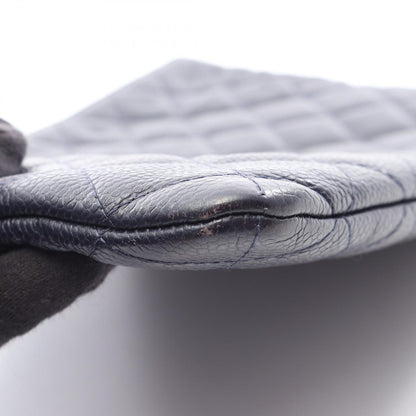 Chanel Clutch Quilted Navy Caviar Leather — view 8