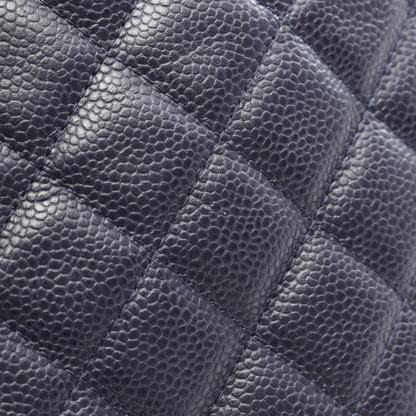 Chanel Clutch Quilted Navy Caviar Leather — view 7