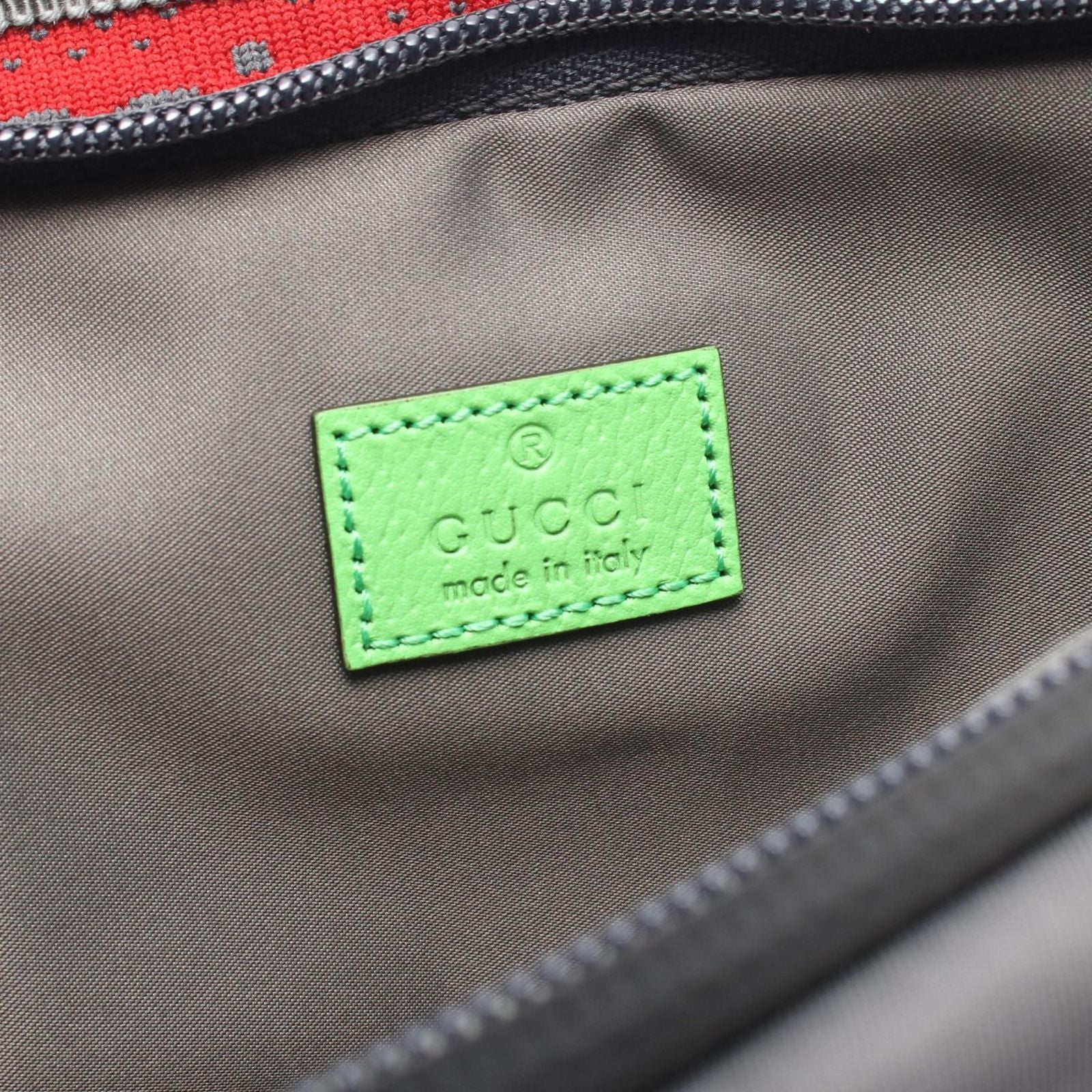 Gucci Waist Bag GG Red Gray Nylon Interlocking — view 4