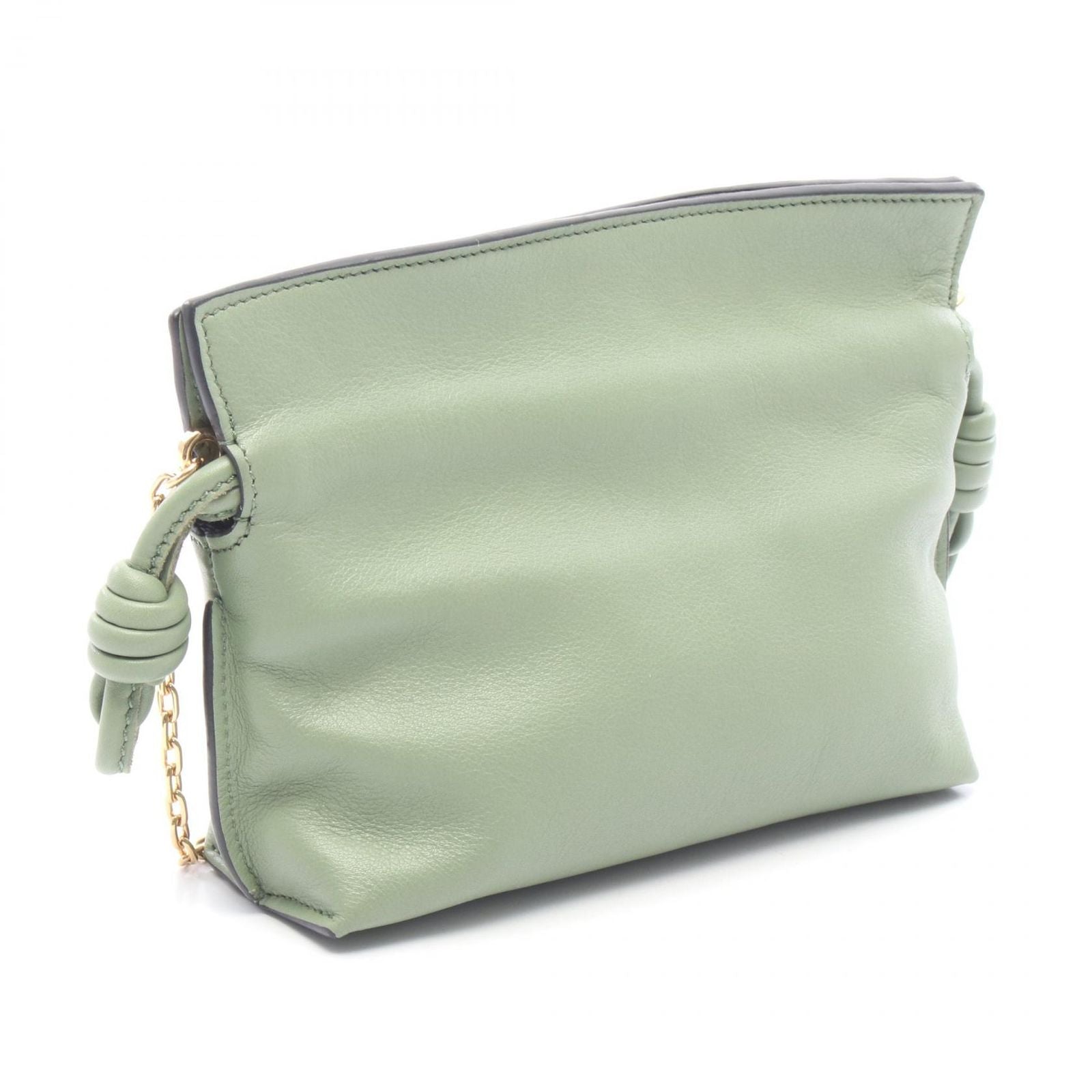 Loewe Clutch Flamenco Nano 2-Way Green Leather — view 2