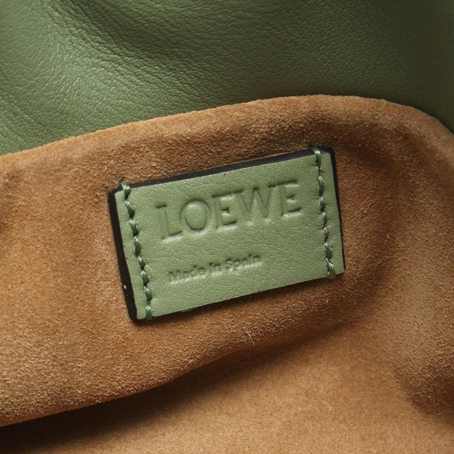 Loewe Clutch Flamenco Nano 2-Way Green Leather — view 4