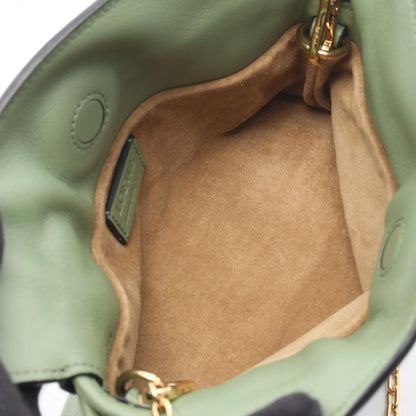 Loewe Clutch Flamenco Nano 2-Way Green Leather — view 3