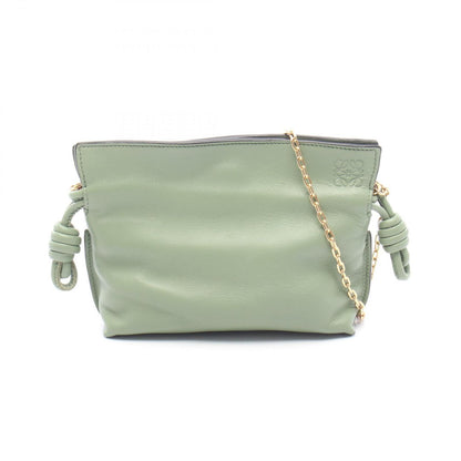 Loewe Clutch Flamenco Nano 2-Way Green Leather