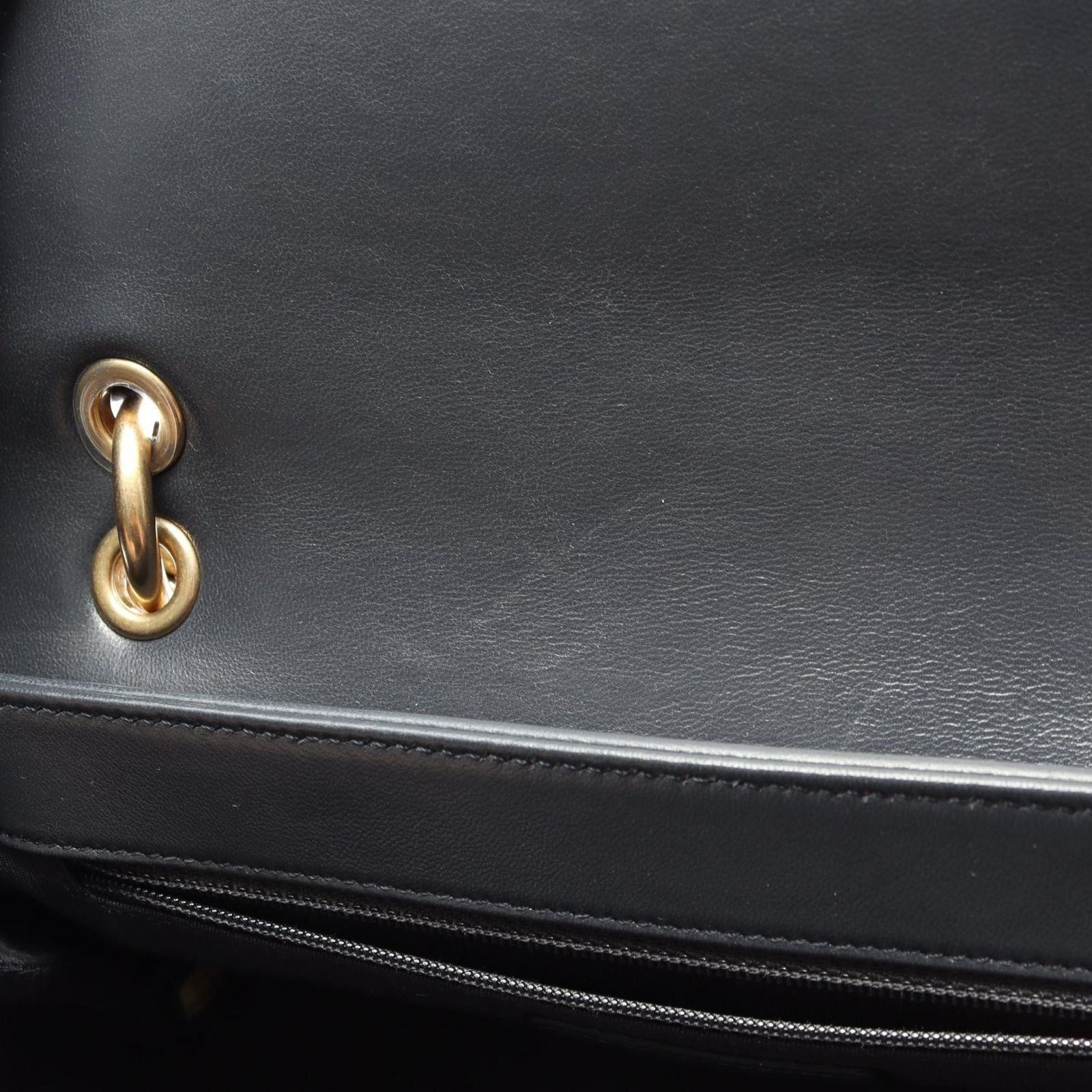 Chanel Shoulder Bag Top Handle Stitch 2-Way Navy Lambskin Chain — view 8