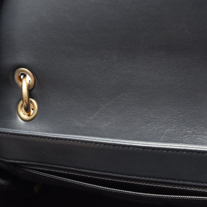 Chanel Shoulder Bag Top Handle Stitch 2-Way Navy Lambskin Chain — view 8