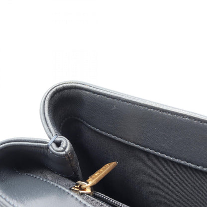 Chanel Shoulder Bag Top Handle Stitch 2-Way Navy Lambskin Chain — view 7