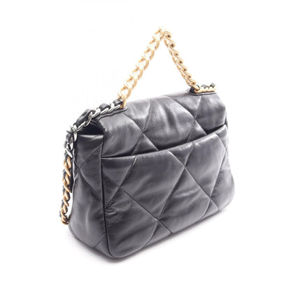 Chanel Shoulder Bag 19 Dizeneuf 2-Way Black Lambskin 19 Quilted Chain — view 2