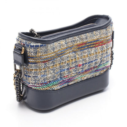 Chanel Shoulder Bag Gabriel de Small Hobo Navy Multi Fabric Leather Chain — view 2