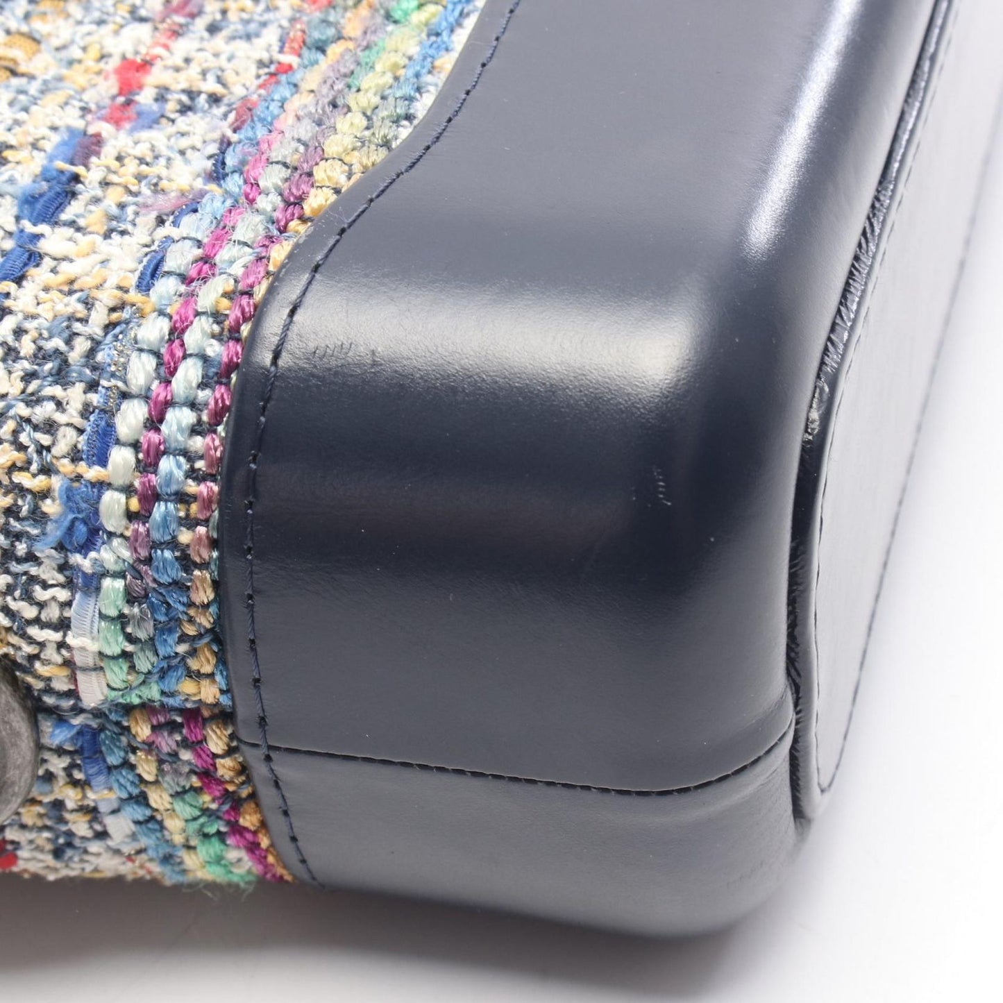 Chanel Shoulder Bag Gabriel de Small Hobo Navy Multi Fabric Leather Chain — view 7