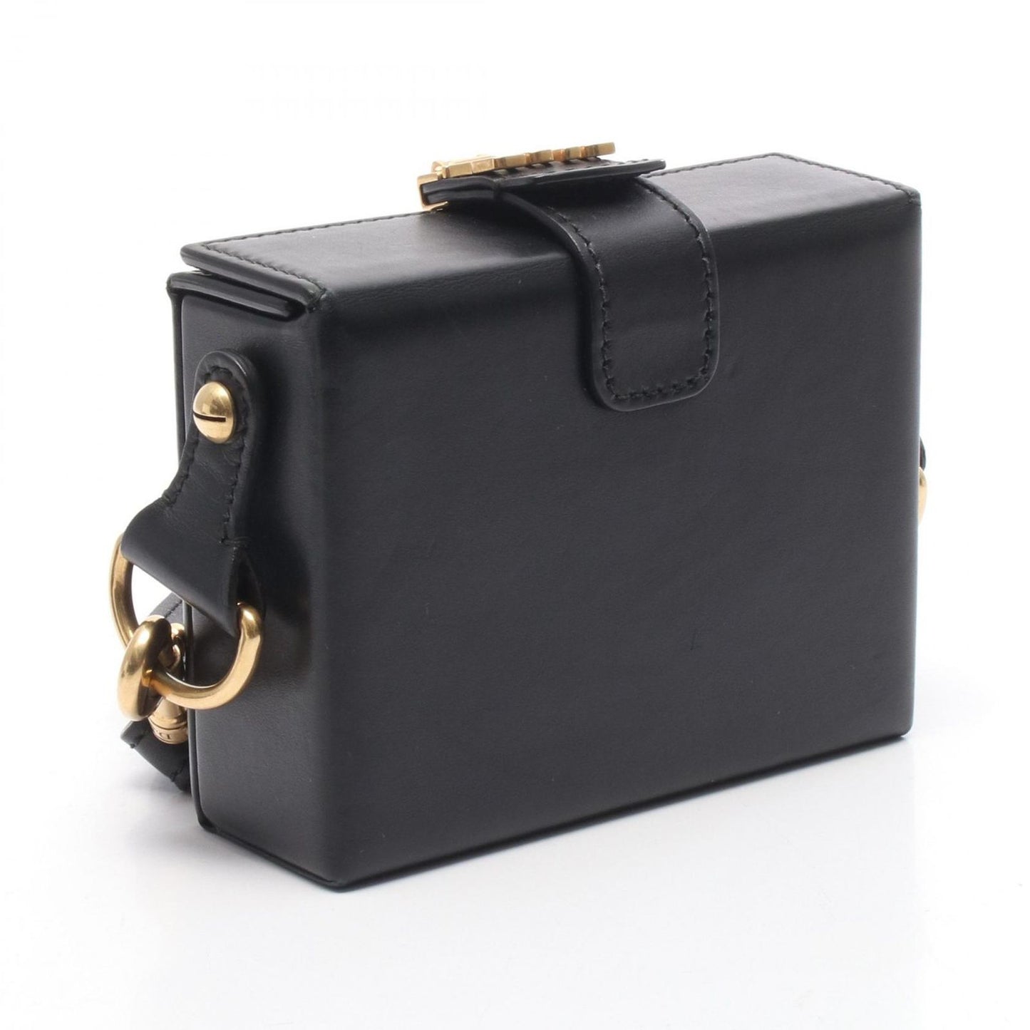 Dior Shoulder Bag Addict Small Box Black Leather — view 2