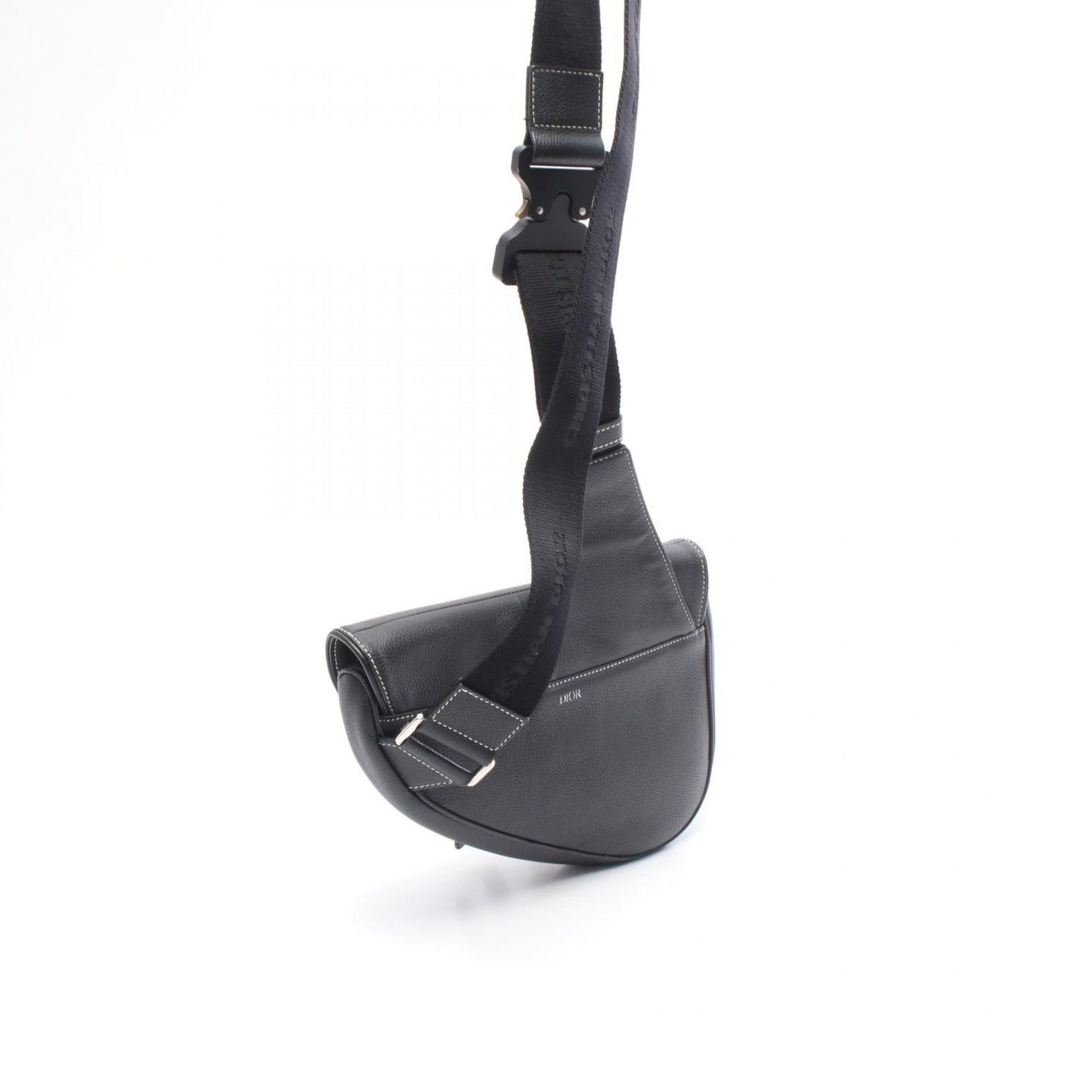 Dior Waist Bag Kaws Saddle Black Leather — view 2