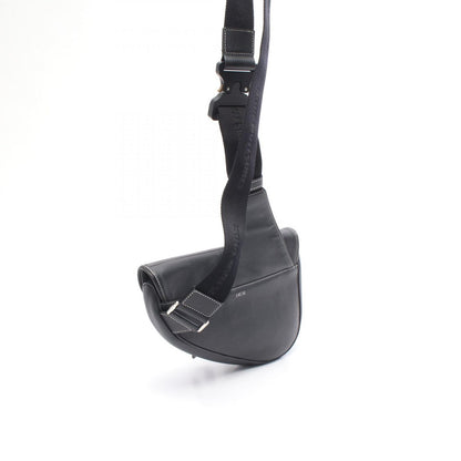 Dior Waist Bag Kaws Saddle Black Leather — view 2