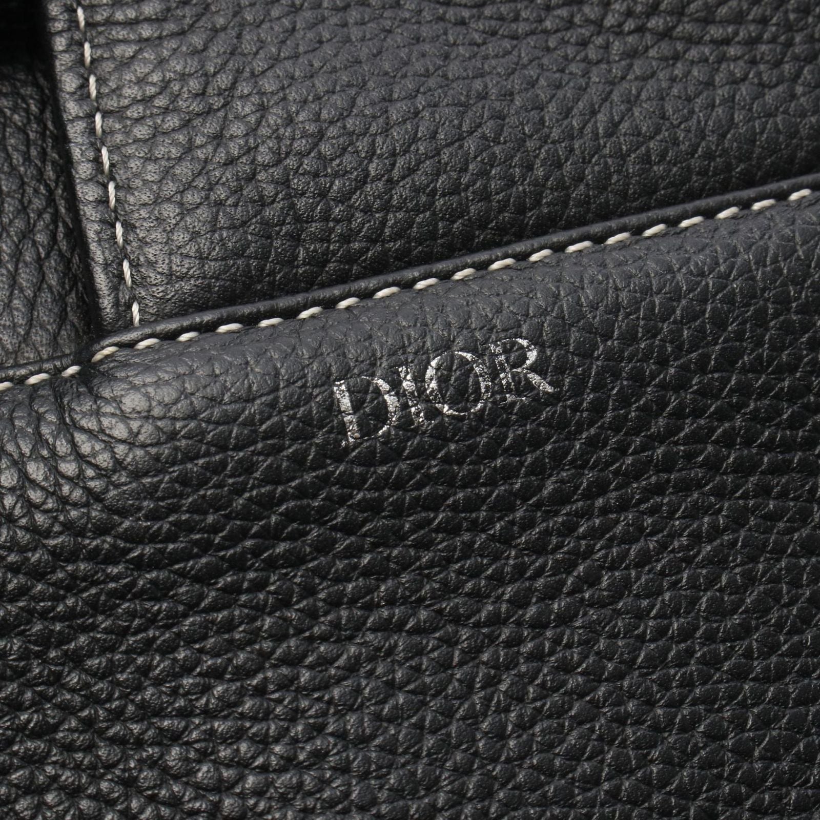 Dior Waist Bag Kaws Saddle Black Leather — view 7
