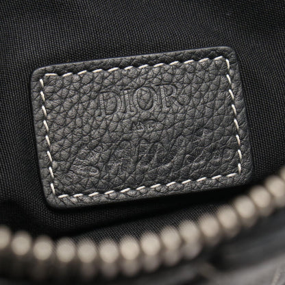 Dior Waist Bag Kaws Saddle Black Leather — view 4