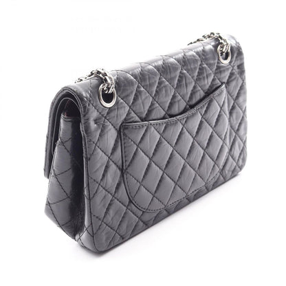 Chanel Shoulder Bag 2.55 Quilted Mademoiselle Chain Black Calf Double Flap — view 2