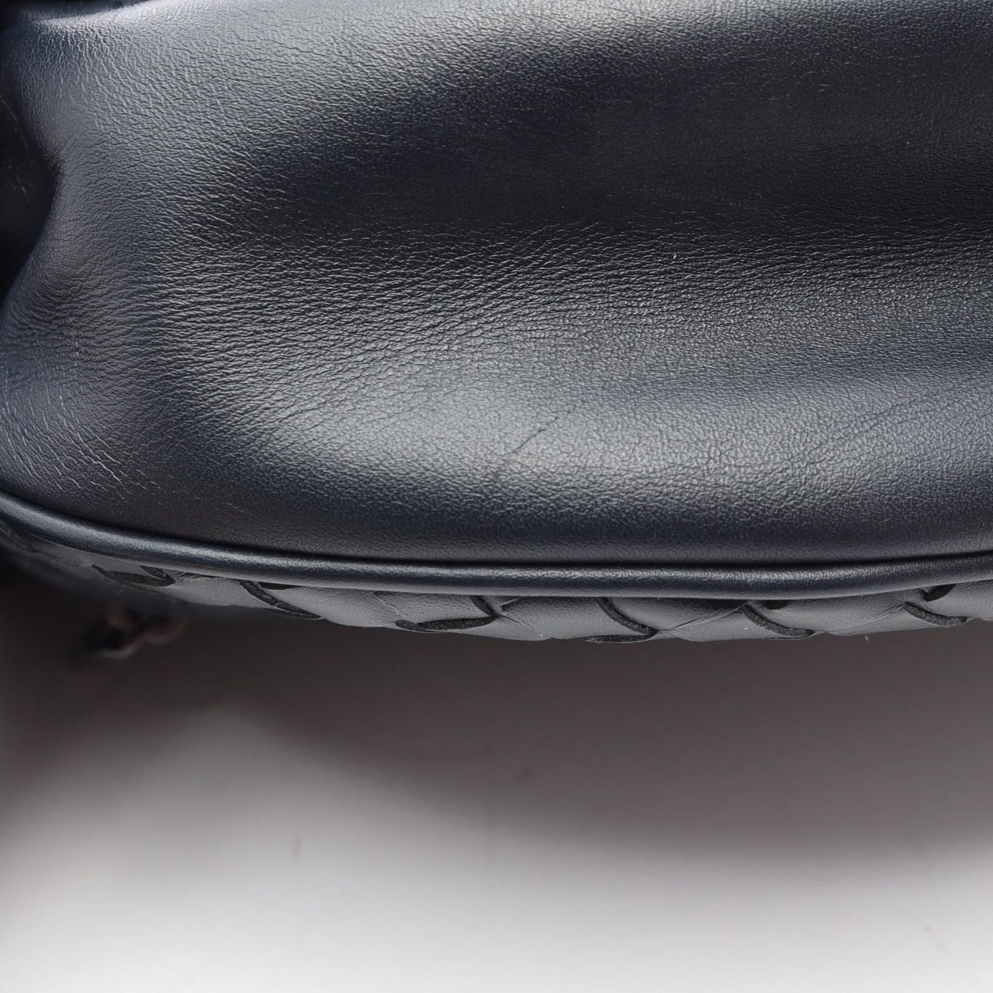 Bottega Veneta Waist Bag Intrecciato Navy Leather — view 5