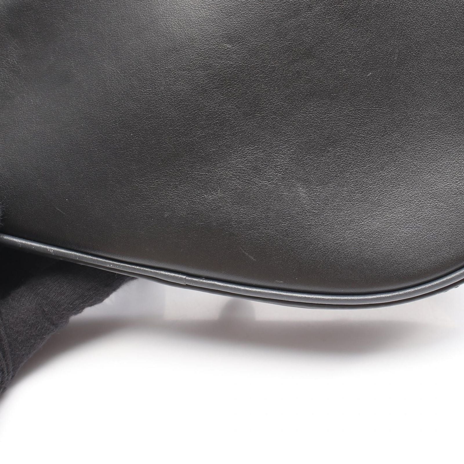 Dior Waist Bag Black Navy Leather — view 8