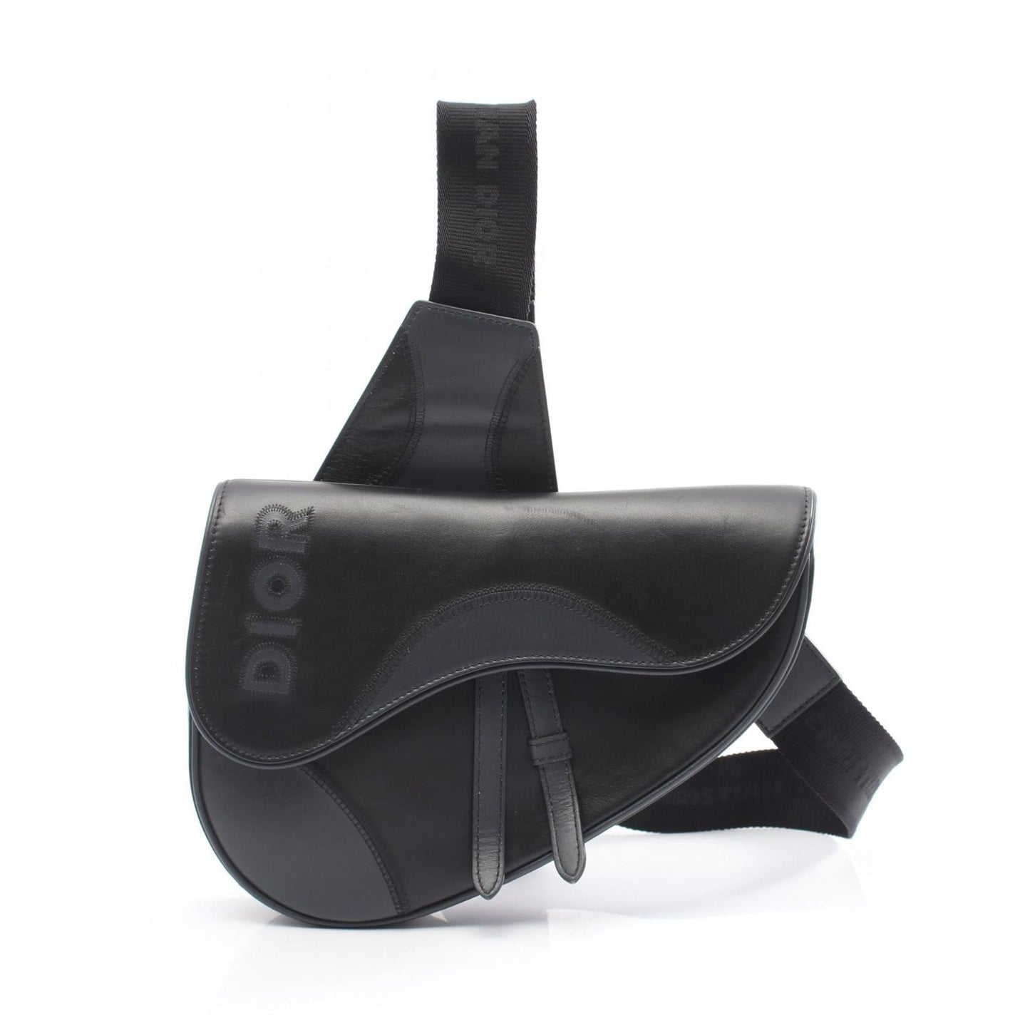 Dior Waist Bag Black Navy Leather