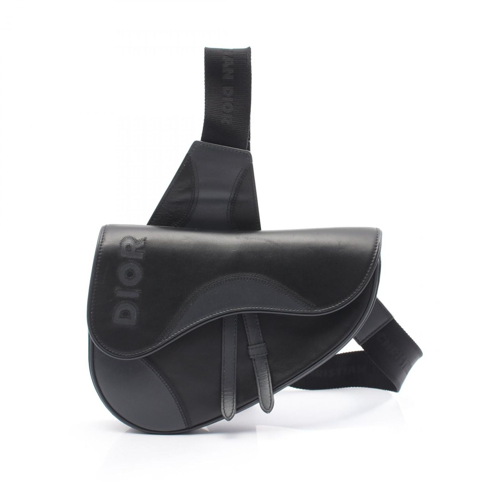 Dior Waist Bag Black Navy Leather