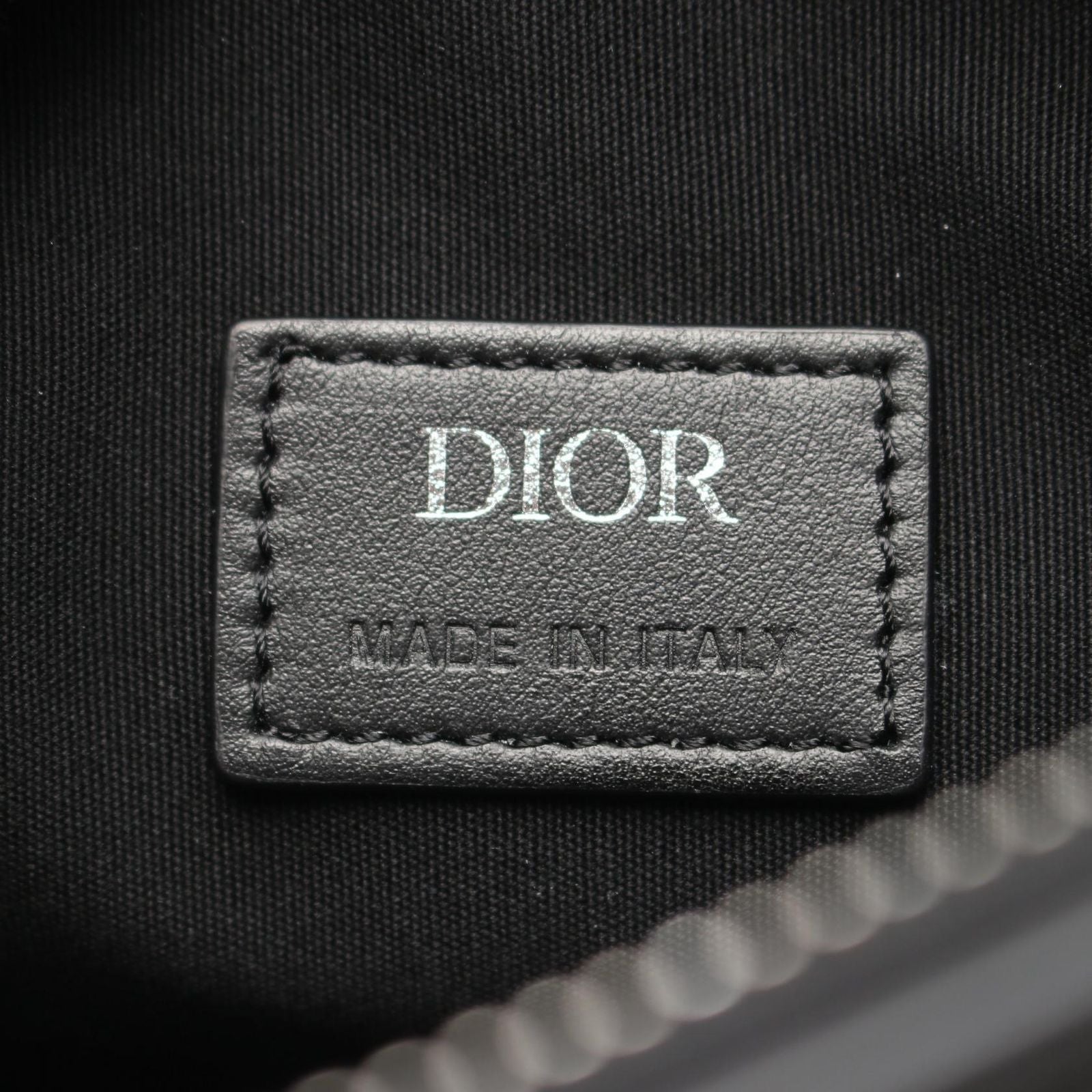 Dior Waist Bag Black Navy Leather — view 4