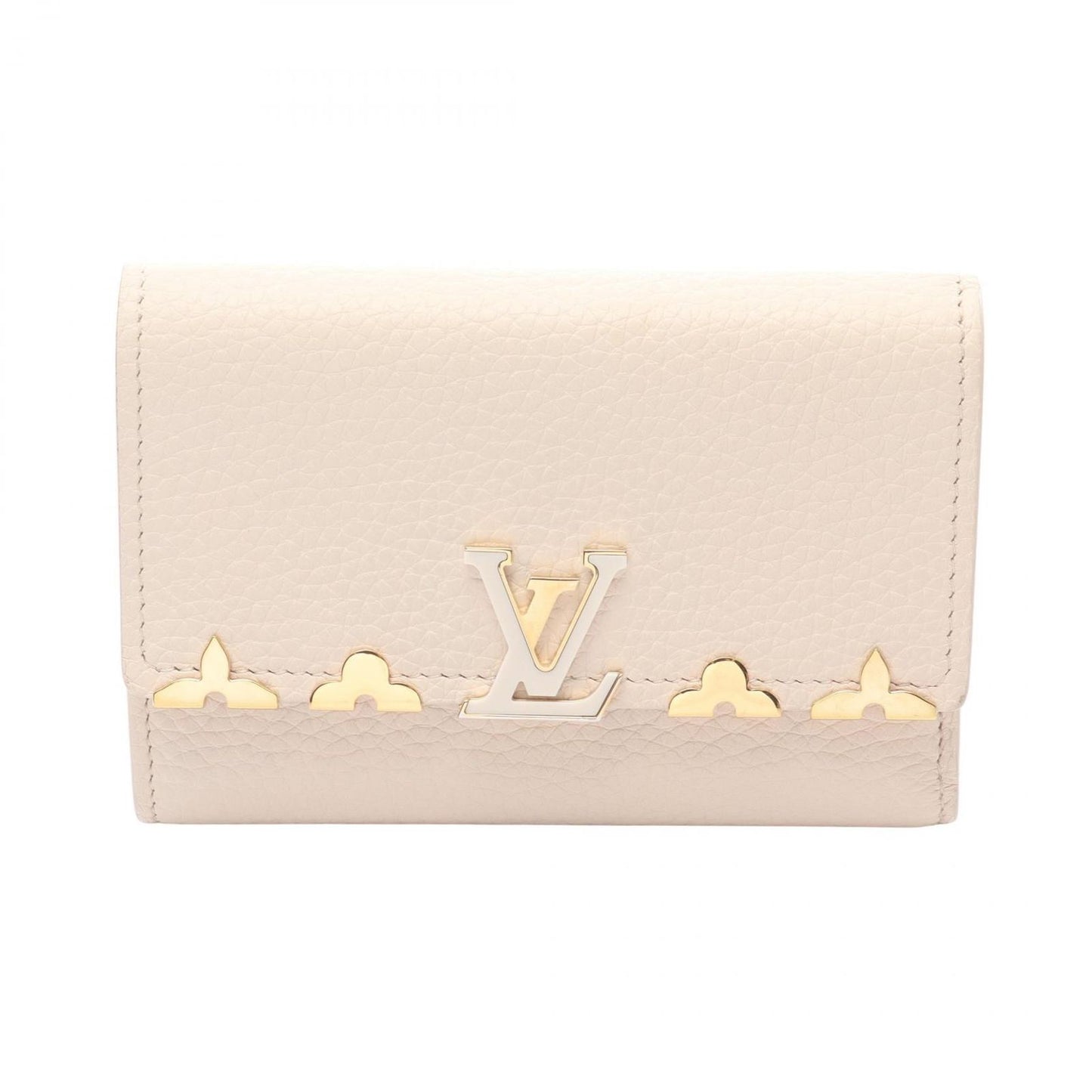 Louis Vuitton Trifold Wallet Portefeuille Capucines Compact Quartz Leather Watch