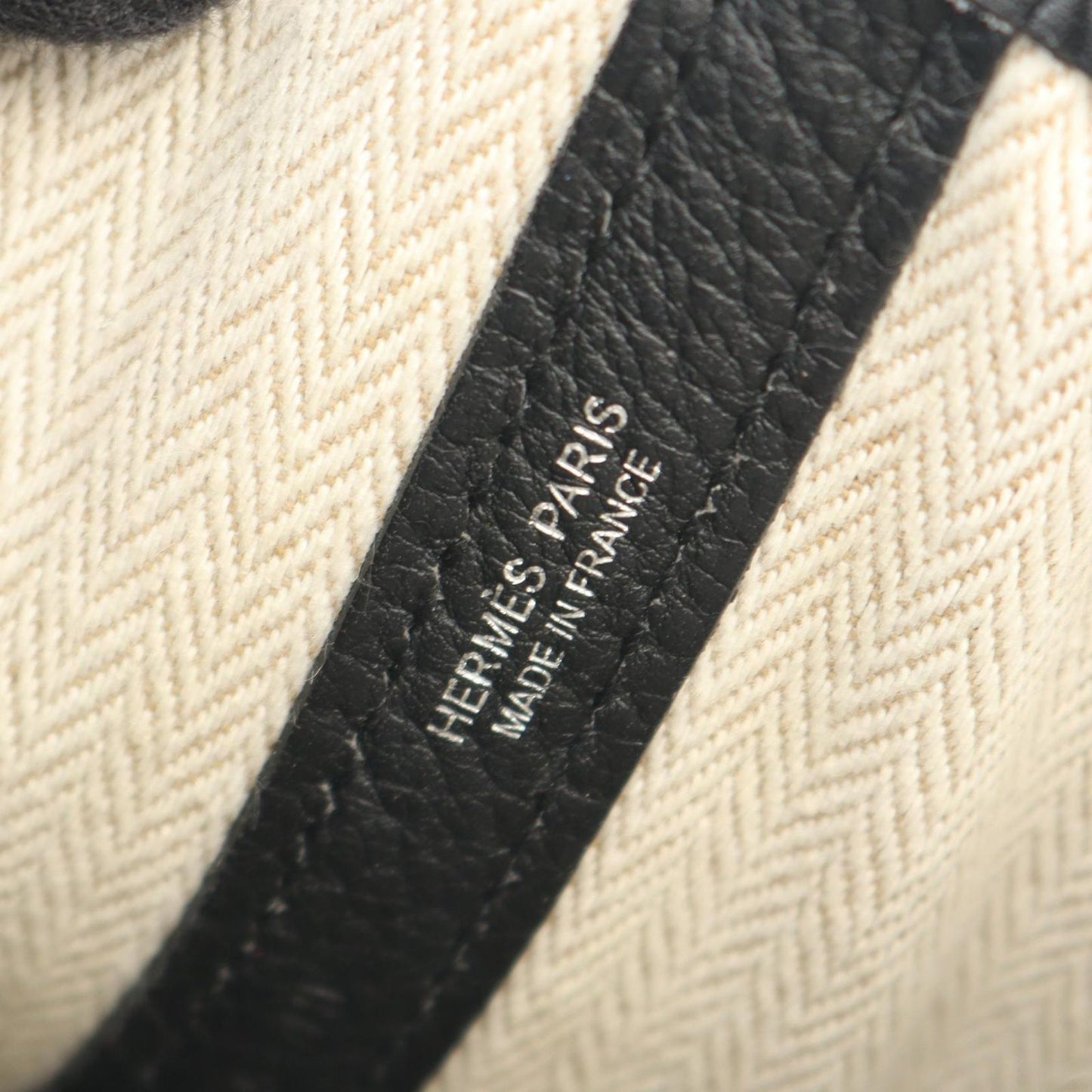 Hermes Tote Garden Party TPM Black Leather — view 4