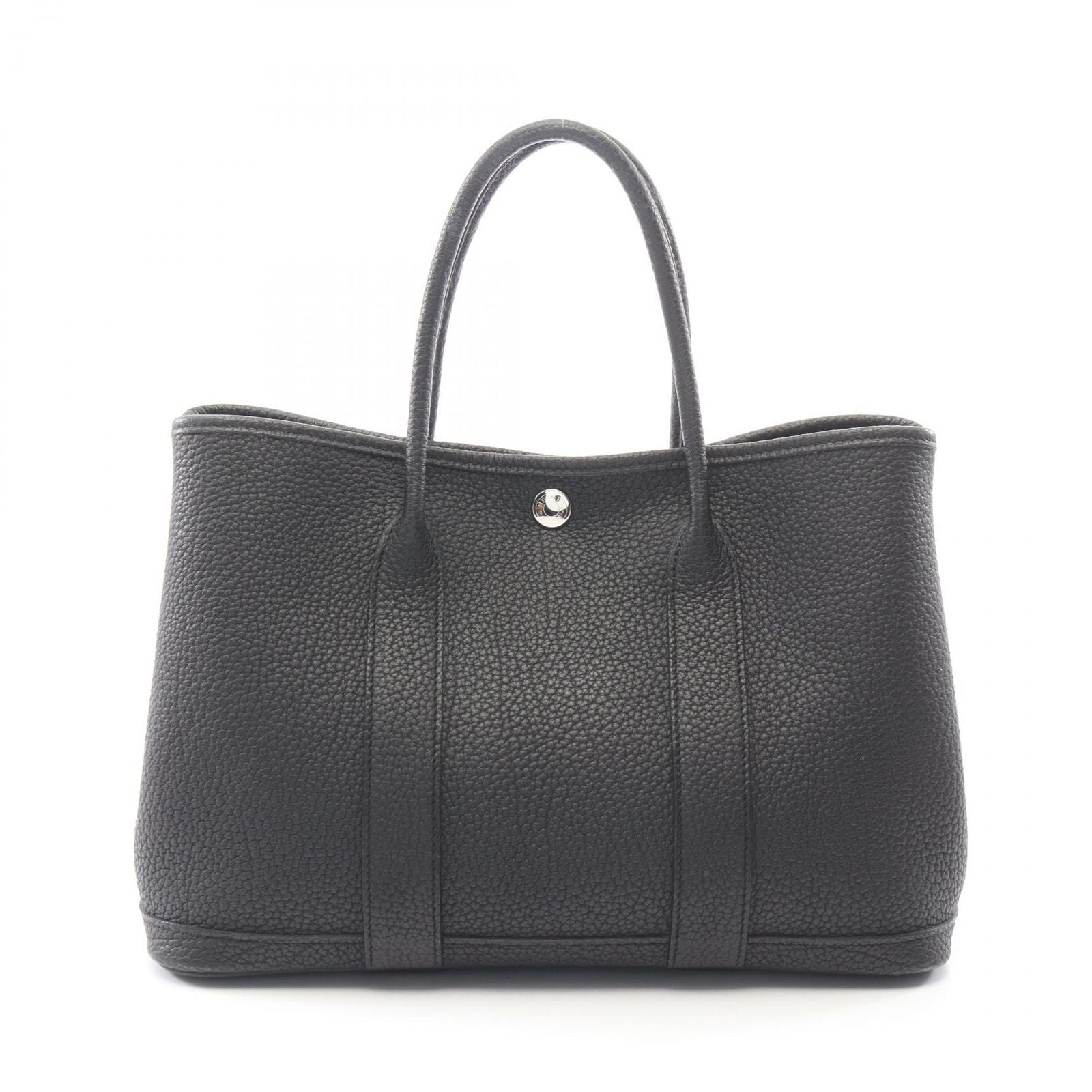 Hermes Tote Garden Party TPM Black Leather