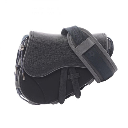 Dior Shoulder Bag Sacai Saddle Black Nylon Leather Mini