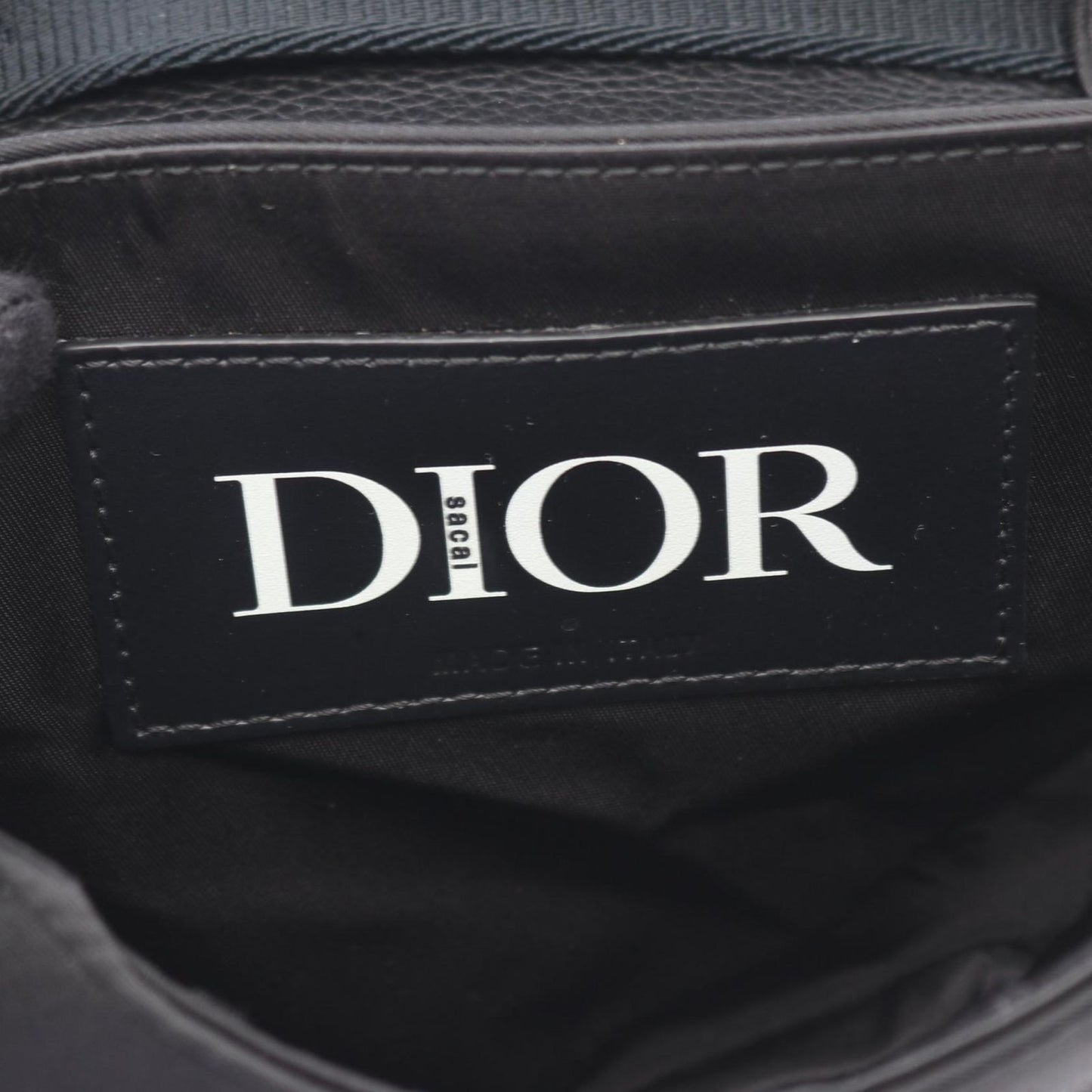 Dior Shoulder Bag Sacai Saddle Black Nylon Leather Mini — view 4