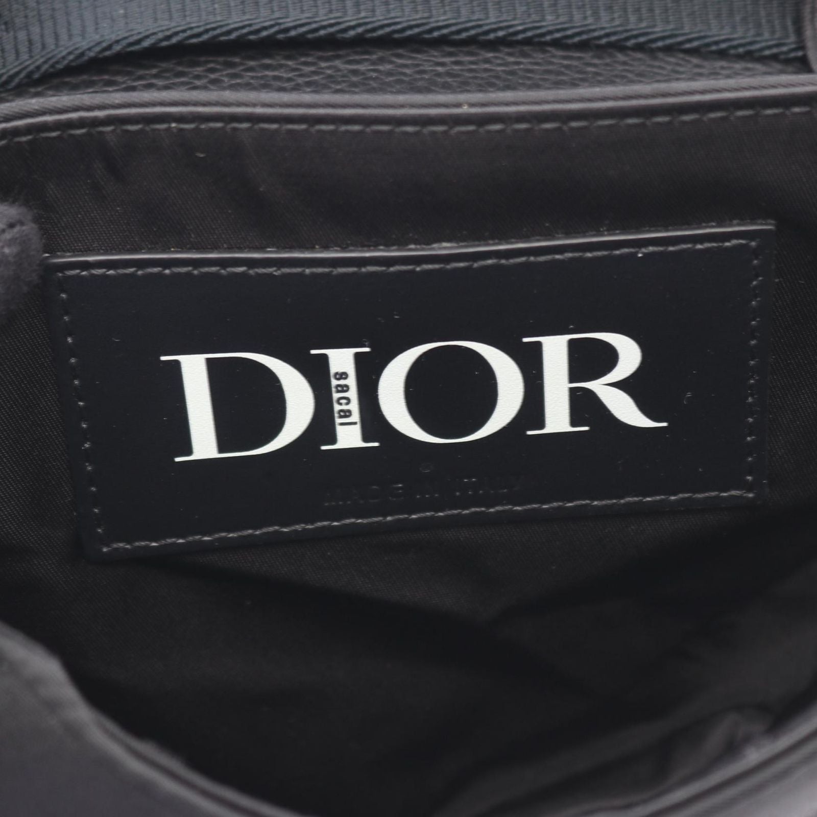 Dior Shoulder Bag Sacai Saddle Black Nylon Leather Mini — view 4
