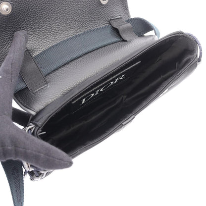 Dior Shoulder Bag Sacai Saddle Black Nylon Leather Mini — view 3