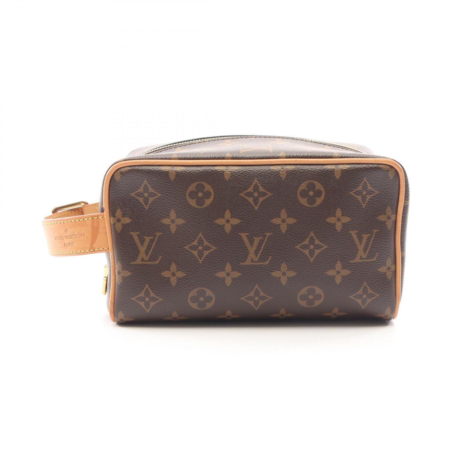Louis Vuitton Clutch Locker Dopp Kit Canvas Leather