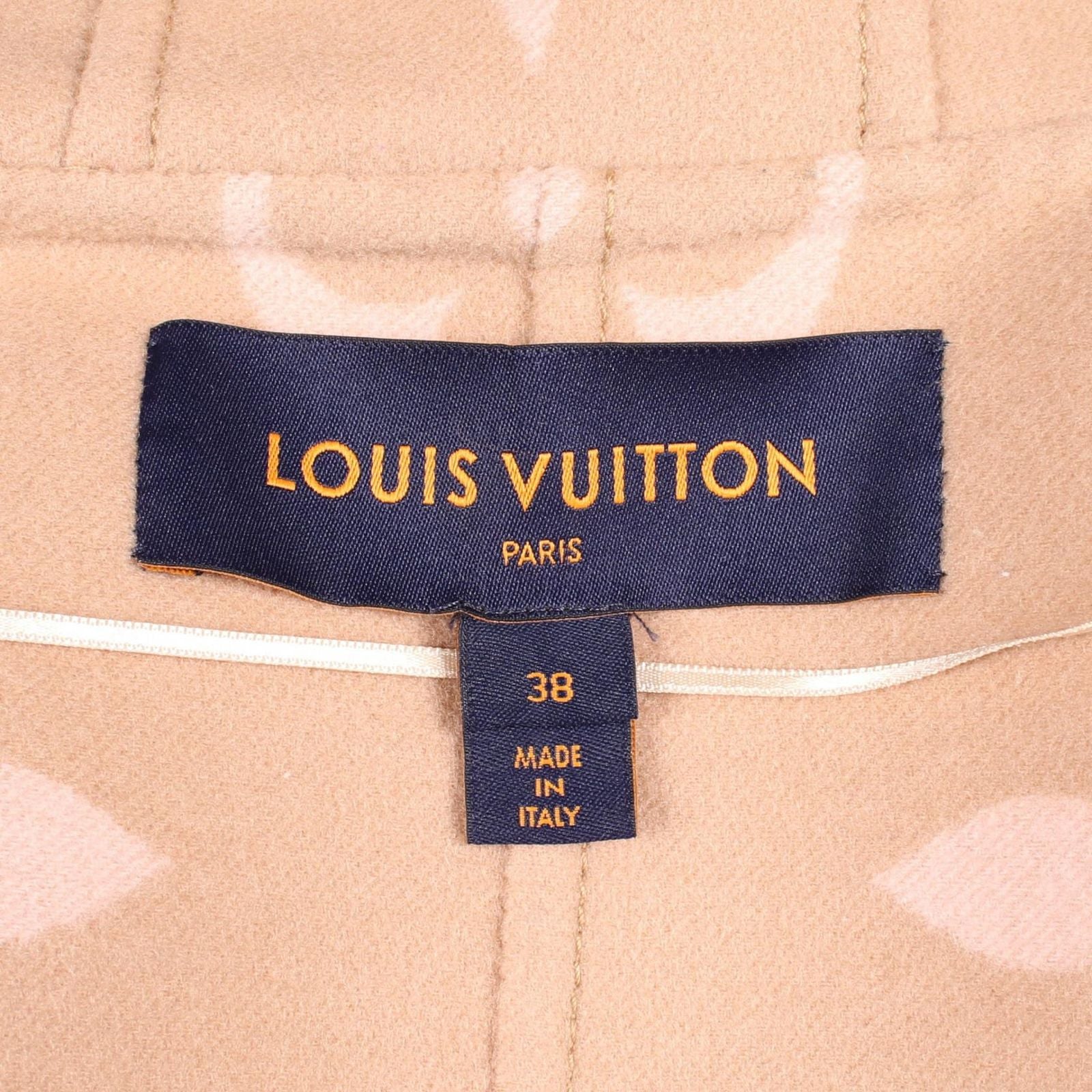 Louis Vuitton Giant Monogram Hooded Wrap Wool Coat — view 3
