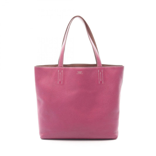Hermes Tote Double Sens 45 Brown Doindy Tosca Leather