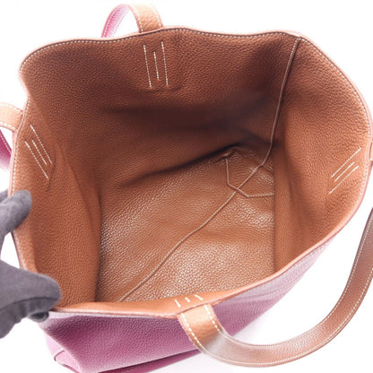 Hermes Tote Double Sens 45 Brown Doindy Tosca Leather — view 3