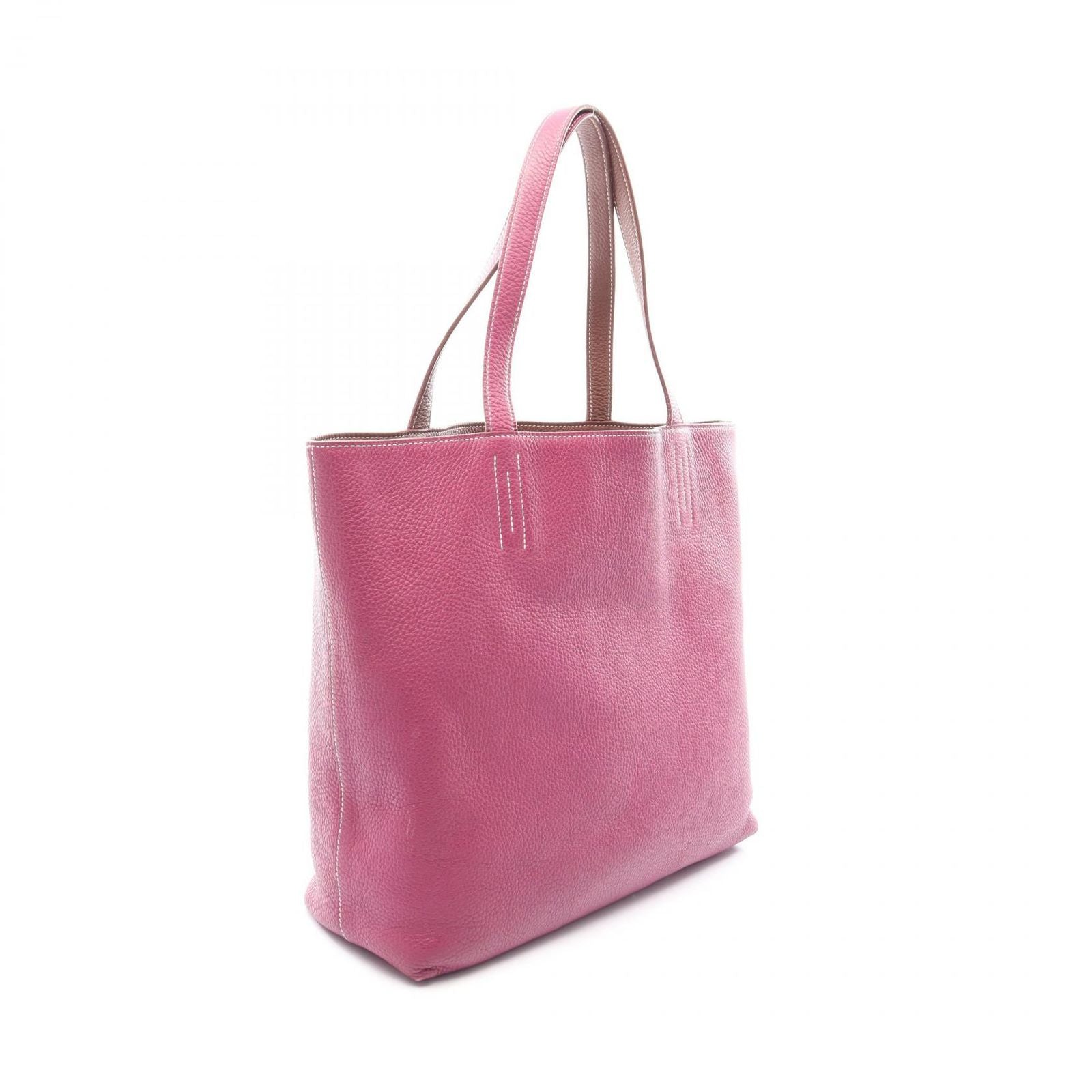 Hermes Tote Double Sens 45 Brown Doindy Tosca Leather — view 2